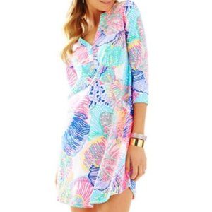 Lilly Pulitzer Multicolor Coral Reef Print Shift Dress - Pink, Blue, Turquoise